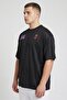 x Manchester Men Oversized Fit Brand Logo Football Jersey, Black - 3