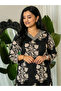 Black Cotton Salwar Kameez & Dupatta Set - ALV2041 | Black-Size:M-38-Inches - 4