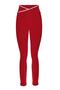 Pro Seamless White Belted Burgundy Leggings Em29