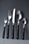 Craftline 6 Person 30 Piece Cutlery Set Black - 5