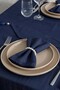 Colber Navy Blue Striped Seamless Tablecloth Set, 12 Seater, 26 Pieces - 5
