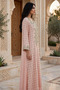 Geometric Lattice Embroidered V Neck Jalabiya - 3