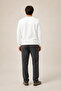 Steni New Season Men's Regular Fit Winter Crew Neck Sweatshirt White - 4