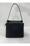 Women's Long Strap 4-Section Simple Stylish Hand and Shoulder Bag with Gold Accessories - 2