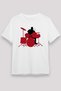 Bateri Unisex Printed White T-Shirt - Tshirt