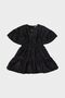 Girl's Black Jacquard Ruffle Dress - 5