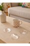 Set of 4 Transparent Round Plexiglass Coasters (10X10 cm) - 3