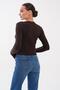 Women's Crew Neck Long Sleeve Modal Badi with Finger Loop Detail 265053 - 5
