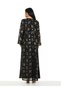 Black and Gold A-Line Maxi Jalabiya - 4