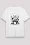 Bateri Unisex Printed White T-Shirt - Tshirt