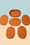 Set of 6 Oval Vegan American Serving and Multi-Purpose Bread Baskets |   Washable Supla Set (9 Colors) - 3