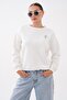 Women's Daisy Embroidered Three-Thread Sweatshirt 265133 - - 2
