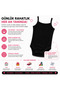 Girl's Thin Strap Snap-On Bodysuit 3-Pack Cotton Flexible Comfortable Athlete Bodysuit Black White 4-12 Years - 7