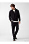 Vizyon New Season Black Stand Collar Men's Thick Sweatshirt - 2