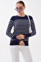 Women's Striped Patterned Knitwear Knitted Sweater 265011 - - 2