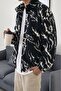 Oversize Plush Full Zipper Sweatshirt with Plush Inside Fleece Sherpa Fabric Sweatshirt - 2