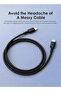 كابل RobustLine من USB-C إلى Lightning بطول 1 متر، كابل شحن سريع 30 واط مع خرج 3 أمبير للهواتف الذكية - 3