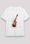 Electric Guitar Unisex Printed White T-Shirt - Tshirt