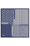 Navy Blue 90X90 Silk Twill Scarf - 3