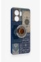 Oppo Reno 13F Compatible Turkish Coffee and Kilim Patterned Silicone Case - 4