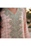 Geometric Lattice Embroidered V Neck Jalabiya - 4