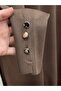 Sabisu Cold Thread Tunic with Buttoned Sleeves and Slits-Sy3310 Milk Coffee - 4