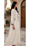 Geometric Embroidered Notch Neck Maxi Jalabiya - 3