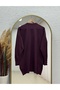 Sabisu Cold Thread Tunic with Buttoned Sleeves and Slits-Sy3310 Plum - 6