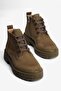 Women's Suede Boots with Zipper, Faux Fur, Thick Sole, Mona Khaki