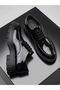 Men's Casual Black Patent Leather Lace-Up High Comfort Sole Men's Shoes - 6