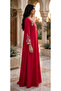 Floral Vines Embroidered Scoop Neck Maxi Jalabiya - 3