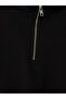 Vizyon New Season Black Stand Collar Men's Thick Sweatshirt - 6