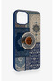 iPhone 14 Compatible Turkish Coffee and Kilim Patterned Silicone Case - 4