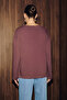 Basil v women's oversize long sleeve and v-neck plum blouse - 4