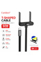 EC-220C-C 60W USB-C to USB-C Fast Charging Cable with Foldable Phone Holder, High-Speed Data Transfer, 1 Meter - 3