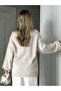 Women's Floral Patterned Embroidered Knitwear Cardigan Oversize V-Neck Buttoned Loose Model 🌸 - 3
