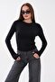 Women's Crew Neck Long Sleeve Modal Badi with Finger Loop Detail 265053 - 4