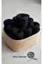 10-Piece Combed Cotton Thread Set Color: Black (300g Each)
