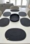 Set of 6 Oval Vegan American Serving and Multi-Purpose Bread Baskets |   Washable Supla Set (9 Colors) - 2