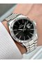 Silver-Black Color 10 Atm Japanese Miyota Complete Steel Men's Wristwatch with Calendar 2583Slz