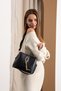 Women's Long Strap 4-Section Simple Stylish Hand and Shoulder Bag with Gold Accessories - 8