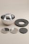 5 Pieces 304 Stainless Steel Grater Mixing and Storage Container 24 cm with Lid - 3