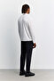 Men's White Polo Collar Zippered Meter Printed Technical T-Shirt A62Y1015 - 4