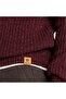 Chunky Yarn Crewneck Sweater Men's Burgundy Sweater - 3