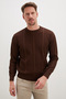 Ribbed Crew Neck Regular Fit Knitwear Sweater - 7