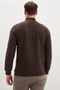 Ribbed Stand Collar Half Zipper Sweatshirt - 8