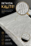 Quilted Bark Stitched Fabric 2 Meters – White - 2