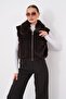 Women's Furry Collar Zippered Plush Vest 255402 - 265331 - - 3