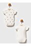 2-Piece Printed Snap-On Badi - Ecru - 2