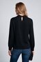 Satin Blouse with Stone Embellished Collar - 2